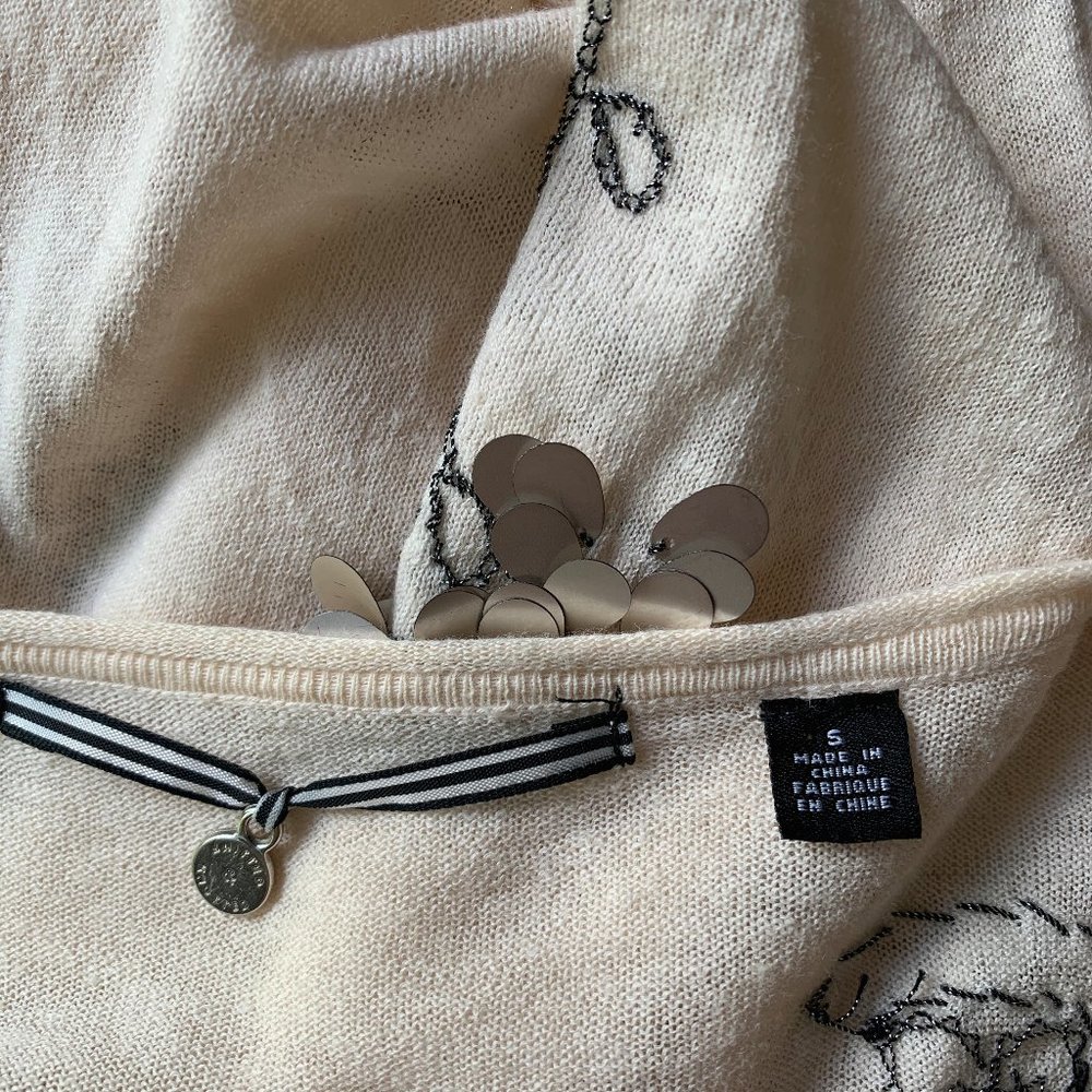 KNITTED & KNOTTED Sequin Cardigan Sweater Knit Top - Picture 4 of 5